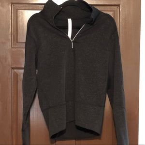 Lululemon Run to Reset half zip black sz M